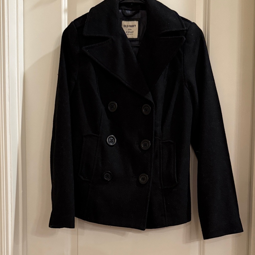 Old Navy Women's Elegant Black Peacoat